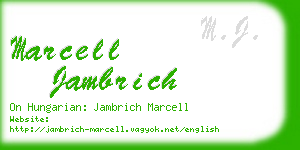 marcell jambrich business card